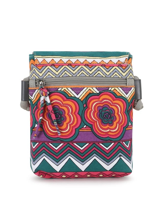 Anekaant Rangoli Grey & Multi Polycotton & Canvas Abstract Digital Printed Sling Bag - Image 5
